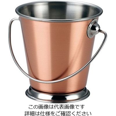 江部松商事 KM ミニ ステンレス バケツ 12cm 銅メッキ BKT12C(つる付) 63-7157-45 1個（直送品）