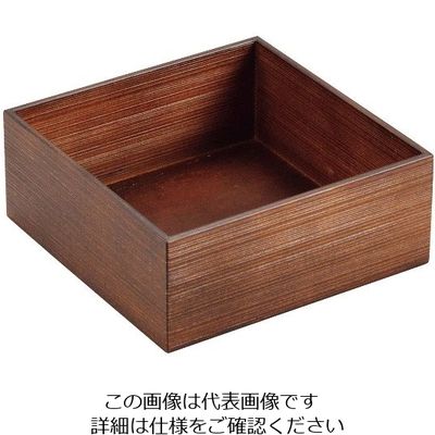 江部松商事 木製 千筋キューブ 茶 200×200×80mm 63-7155-02 1個（直送品）