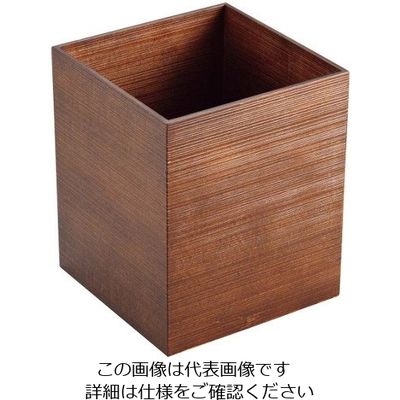 江部松商事 木製 千筋キューブ 茶 200×200×240mm 63-7155-04 1個（直送品）