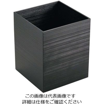 江部松商事 木製 千筋キューブ 黒 200×200×240mm 63-7155-07 1個（直送品）
