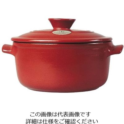 アズワン エミールアンリ ココット・ロンド 4503 10cm フラムレッド 63-7157-75 1個（直送品）