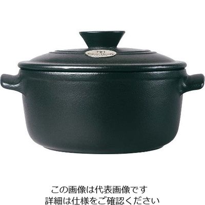アズワン エミールアンリ ココット・ロンド 4503 10cm フラムブラック 63-7157-76 1個（直送品）