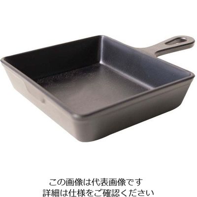 アズワン メラミン リトルシェフ ミニスクエアパン 5インチ 520105BK ブラック 63-7157-78 1個（直送品）