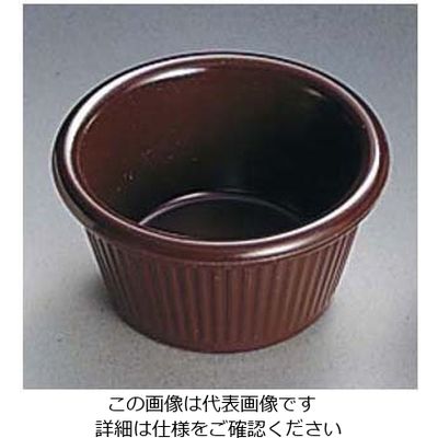 江部松商事 ジェスナーラメキン ストライプ(メラミン)0384A ブラウン 4oz 63-7157-88 1個（直送品）