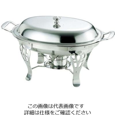 アズワン UK 18-8 共柄 小判チューフィングディッシュ用 中鍋 20インチ 1個 63-7161-47（直送品）