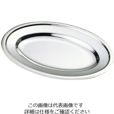 イケダ IKD 18ー8 ベビー 小判皿 模様入 10インチ 63-7166-56 1個（直送品）