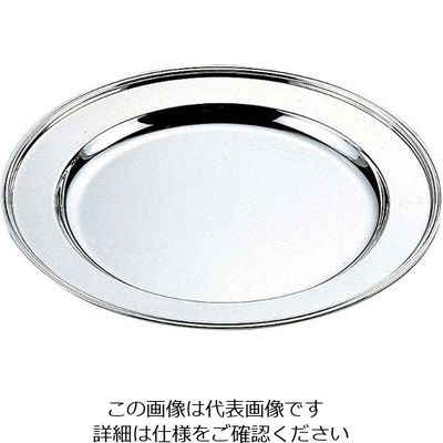 江部松商事 H 洋白 丸肉皿 16インチ 三種メッキ 63-7167-14 1個（直送品）