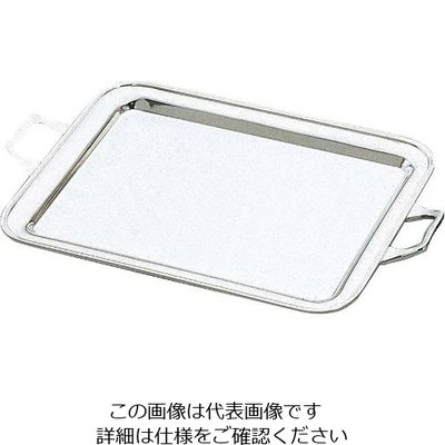 江部松商事 H 洋白 角盆 手付(無地手)18インチ 三種メッキ 63-7167-66 1個（直送品）