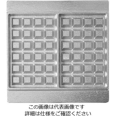 アズワン マルチベーカー MAX用プレート ベルギーワッフル長角型2個取 2枚組 BWS0201 1組（2枚） 63-7175-86（直送品）