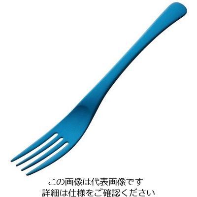 アズワン アルミ デザートフォーク アルマイト ブルー加工（1個箱） 1個 63-7181-11（直送品）
