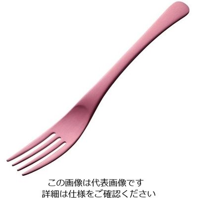 アズワン アルミ デザートフォーク アルマイト ピンク加工（1個箱） 1個 63-7181-13（直送品）