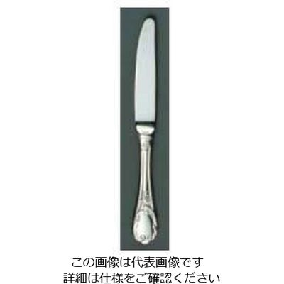 江部松商事 EBM 18ー8 ブローニュ(銀メッキ付)デザートナイフ H.Hノコ刃付 63-7177-20 1個（直送品）