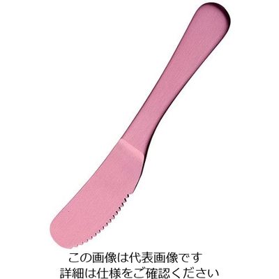アズワン アルミ バターナイフ アルマイト ピンク加工（1個箱） 1個 63-7181-41（直送品）
