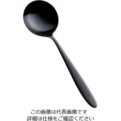 アズワン ステン シーク 黒酸化発色 ブイヨンスプーン 63-7180-27 1個（直送品）