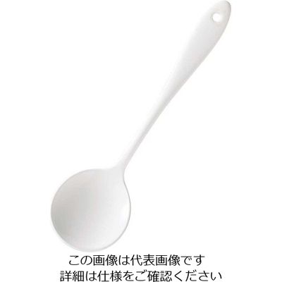 ワダコーポレーション ホーローカトラリー ナポリ(ホワイト)ブイヨンスプーン 63-7180-36 1個（直送品）