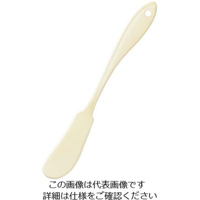 ワダコーポレーション ホーローカトラリー リーフ(アイボリー)バターナイフ 63-7180-42 1個（直送品）