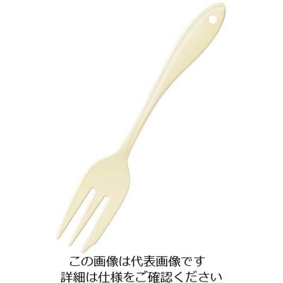 ワダコーポレーション ホーローカトラリー リーフ(アイボリー)ケーキフォーク 63-7180-43 1個（直送品）