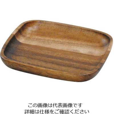 スワンソン商事 アカシアプレート 角20 PTー005 63-7190-46 1個（直送品）