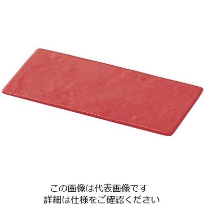 若泉漆器 フュージョンプレート スリム レッド 63-7191-49 1個（直送品）