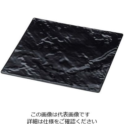 若泉漆器 フュージョンプレート スクエア ブラック 63-7191-51 1個（直送品）
