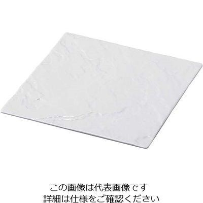 若泉漆器 フュージョンプレート スクエア ホワイト 63-7191-50 1個（直送品）