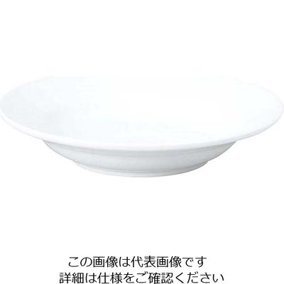 江部松商事 おぎそチャイナ スープ皿 21cm 3705 ホワイト 63-7193-93 1個（直送品）