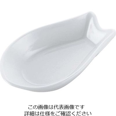 江部松商事 磁器 白 レンゲ受台 63-7195-37 1個（直送品）