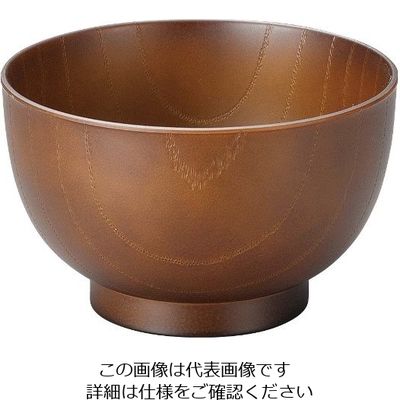 江部松商事 耐熱3.4寸玉姫木目汁椀 総ライトブラウン 1001117 63-7198-01 1個（直送品）