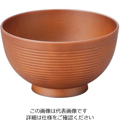 江部松商事 耐熱4寸若狭千筋汁椀 総ブラウン 1000139 63-7198-16 1個（直送品）