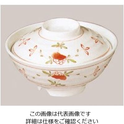アズワン メラミン和食器 赤絵 丼 小(蓋付) 63-7198-83 1個（直送品）