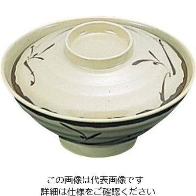 アズワン メラミン和食器 織部 茶漬椀(蓋付) 63-7198-93 1個（直送品）