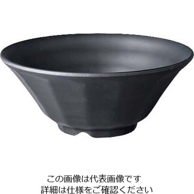 台和 メラミン食器 キワミラーメン鉢 20cm TDー802ーBKM 黒マット 63-7199-38 1個（直送品）
