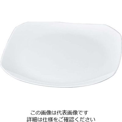 若泉漆器 ニューホワイト 隅切盛皿 34cm 63-7199-49 1個（直送品）
