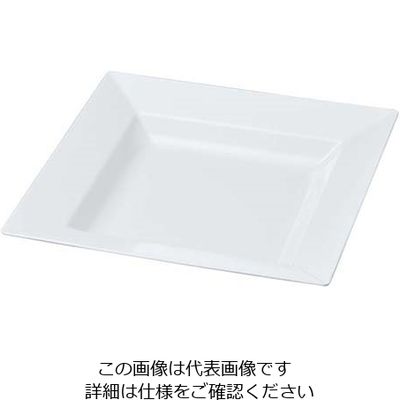 若泉漆器 ニューホワイト 正角鉢 41cm 63-7199-56 1個（直送品）