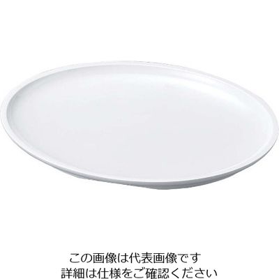 若泉漆器 ニューホワイト 小判盛鉢 40cm 63-7199-64 1個（直送品）