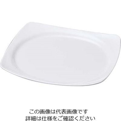 若泉漆器 ニューホワイト 渕丸長角盛皿 31cm 63-7199-74 1個（直送品）