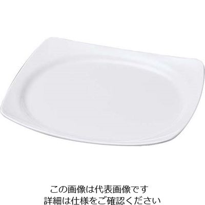 若泉漆器 ニューホワイト 渕丸長角盛皿 33cm 63-7199-75 1個（直送品）