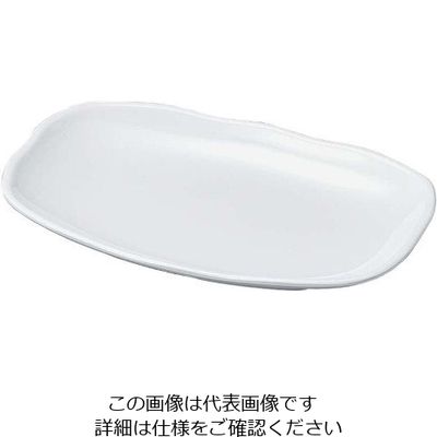 若泉漆器 ニューホワイト 長手盛鉢 18cm 63-7199-76 1個（直送品）