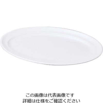 若泉漆器 ニューホワイト 小判盛皿 36cm 63-7200-20 1個（直送品）