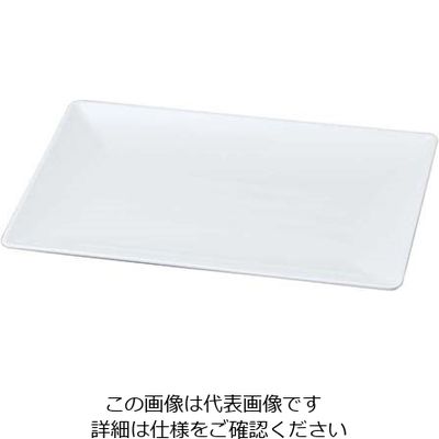 若泉漆器 ニューホワイト 長角筋入盛皿 40cm 63-7200-27 1個（直送品）