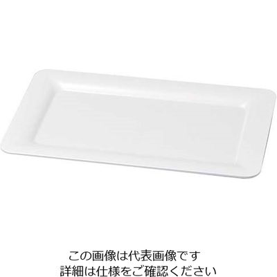 若泉漆器 ニューホワイト 渕丸長角皿 63-7200-31 1個（直送品）