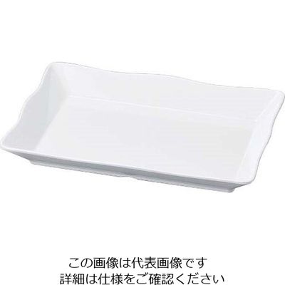 若泉漆器 ニューホワイト 波型羽反盛鉢 45cm 63-7200-35 1個（直送品）
