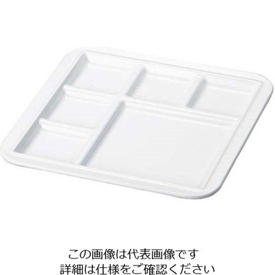 若泉漆器 ニュービュッフェプレート バラエティー浅 白 63-7200-44 1個（直送品）