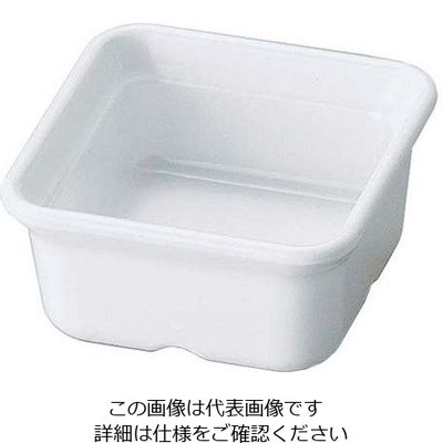 若泉漆器 バイキング角小鉢 白 63-7200-50 1個（直送品）