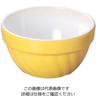 若泉漆器 バイキング丸小鉢 黄(内白) 63-7200-56 1個（直送品）