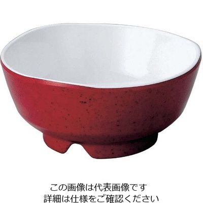 若泉漆器 バイキングウェーブ丸小鉢 赤(内白) 63-7200-58 1個（直送品）
