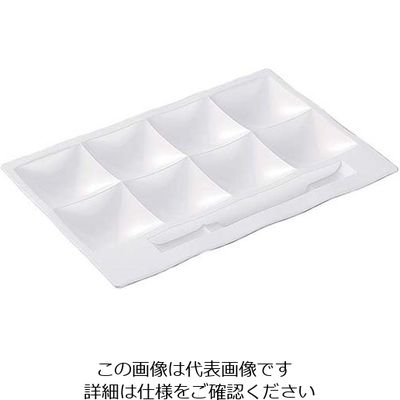 若泉漆器 「和」テイスト ビュッフェプレート 白 63-7200-63 1個（直送品）