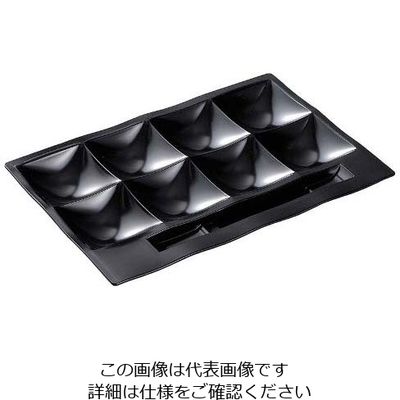 若泉漆器 「和」テイスト ビュッフェプレート 黒 63-7200-64 1個（直送品）