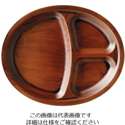 江部松商事 耐熱オーバルビュッフェプレート チーク刷毛目 1201723 63-7200-83 1個（直送品）