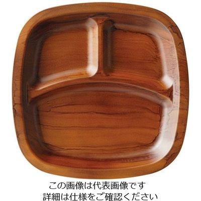江部松商事 耐熱フィットビュッフェプレート チーク刷毛目 1201724 63-7200-85 1個（直送品）